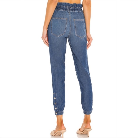 Veronica Beard Tapered Paperbag Jeans Blue Size 26/2 - Picture 7 of 16